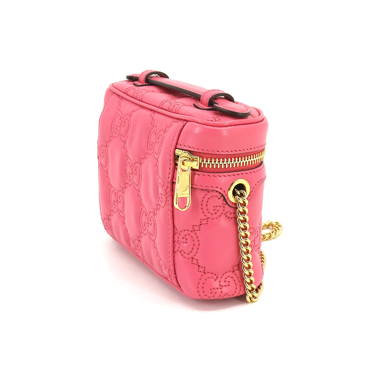 GUCCI GG Matelasse Mini Top Handle Bag 2way Hand Shoulder 723770 