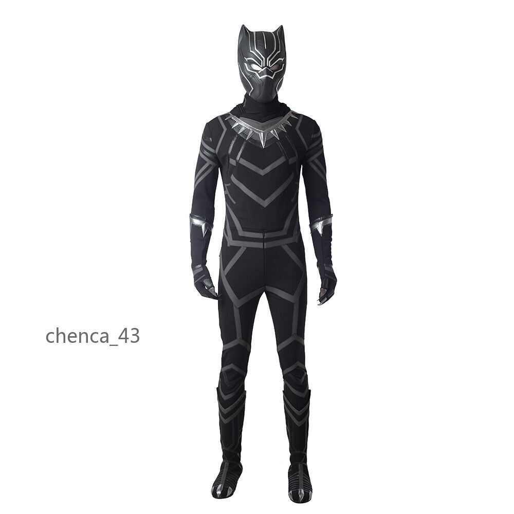 Captain America Civil War Black Panther T'Challa Jumpsuit Cosplay