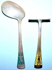 Vtg BSF Silver Child's Spoon & Food Pusher Bremer Silbershmied Germany FreeS&H