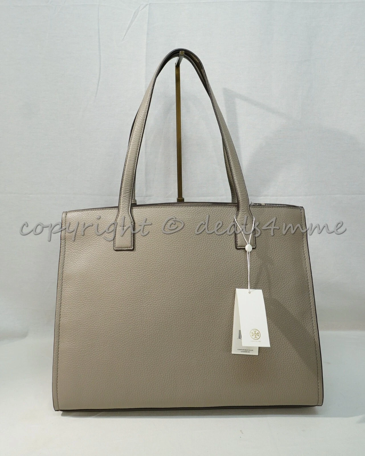 SET Tory Burch Thea Tote + portafoglio continentale Tory Burch Thea Zip in grigio francese