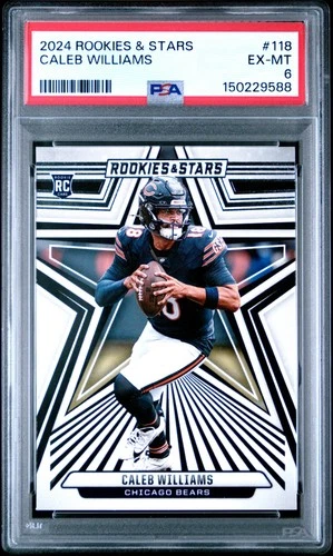 2024 PANINI ROOKIES & STARS #118 CALEB WILLIAMS ROOKIE RC PSA 6