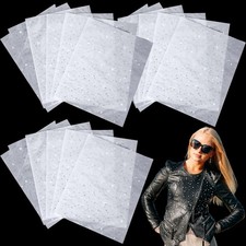 24 Pcs Iron-on Rhinestone Sheets Crystal Transfers Glitter Hotfix Rhinestone ...