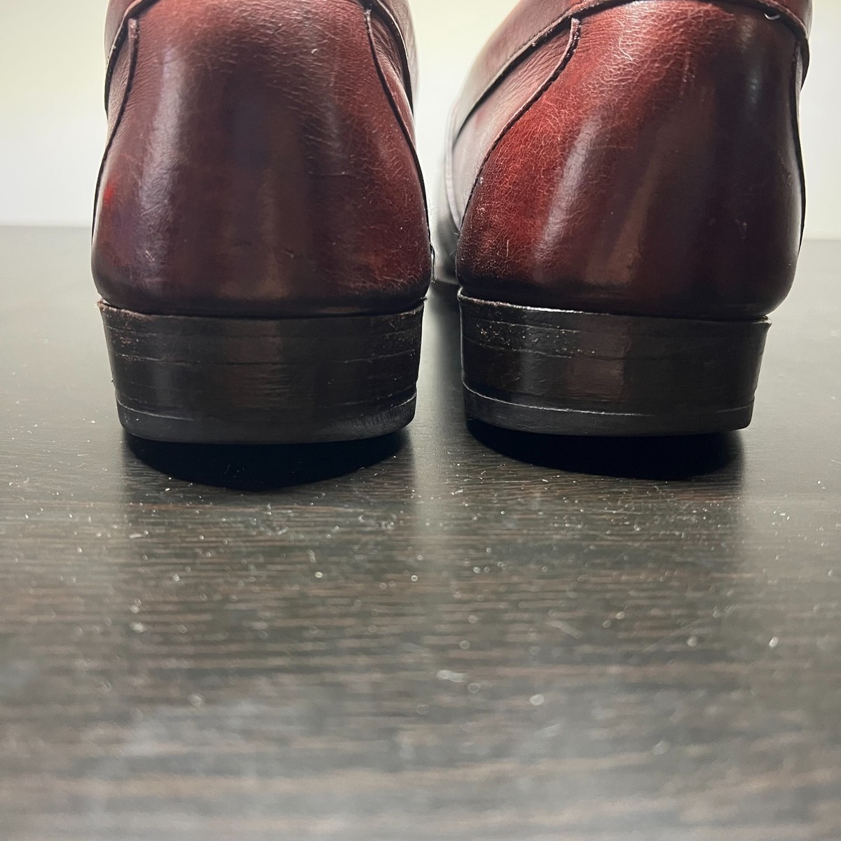 Allen Edmonds Cameron Penny Loafers Burgundy Oxblood Leather  display picture 1