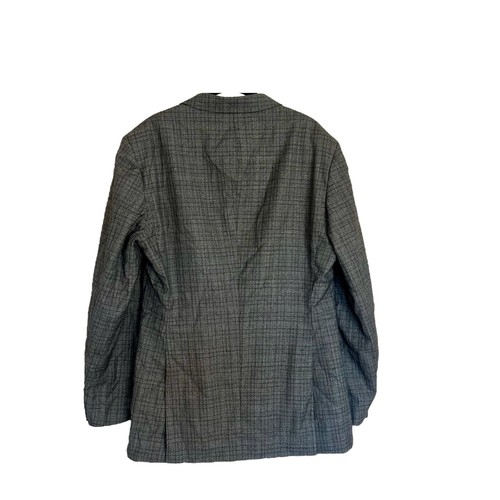 John Varvatos Austin suit jacket wool crosshatch plaid EU 54 long US 44L grey - Picture 2 of 15