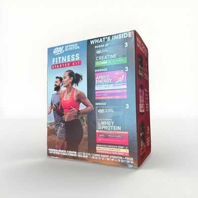 Optimum Nutrition Fitness Starter Kit Creatine  Amino Energy Whey Protein Sealed