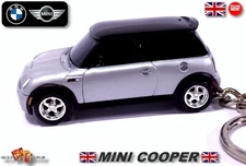 🎁🚦🎄🆕 VERY RARE KEY CHAIN SILVER BLACK TOP NEW MINI COOPER S 💕GREAT GIFT💕🎁