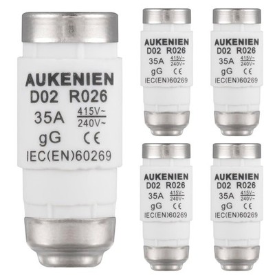 Kabel Sicherung Keramik 35A D02 400VAC Schmelzsicherung 5 Stück