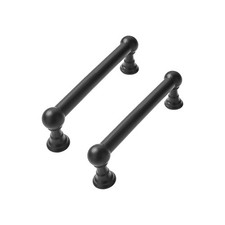 2 Pack Solid Kitchen Cabinet Handles 3 Inch Center Matte Black Heavy Duty