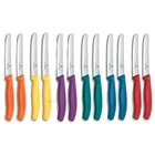 Victorinox Steak & Tomato 11cm Knife Pistol Grip Set x 12 Knives - Colourful