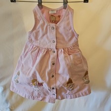 Vntage Oshkosh B'gosh dress Embroidery  Denim Girls Size 3t