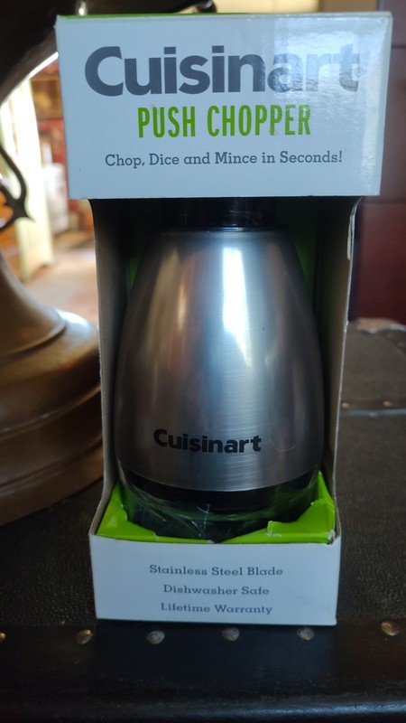 Cuisinart Stainless Steel Push Function Food Chopper Dishwasher Safe 8.3" x 3.6"