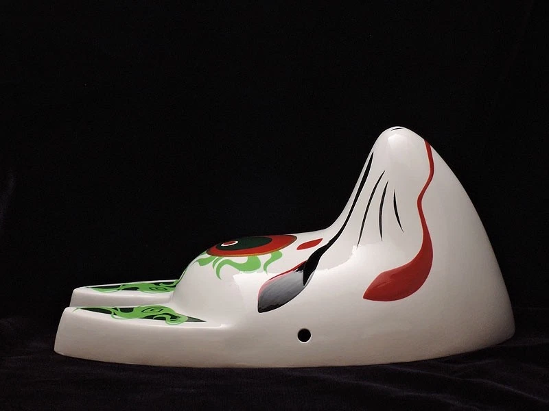 Komendo fox mask Houju Full Face Hand Painted Japan shipping Free - Image 4 of 4