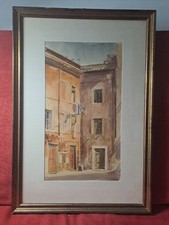 Quadro Antico. Bel acquerello, firmato; '900; cornice 34x50; con passepartout