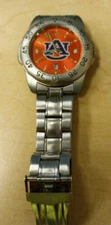 Auburn Sun Time Men's Team Sport Steel Anochrome Watch - with  battery- works