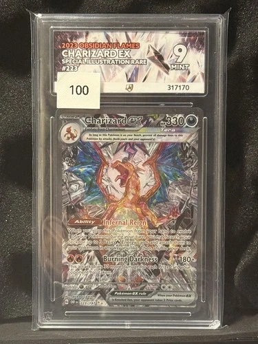 Pokemon Charizard EX SIR 223/197 Obsidian Flames - ACE 9 MINT UK SELLER 🇬🇧