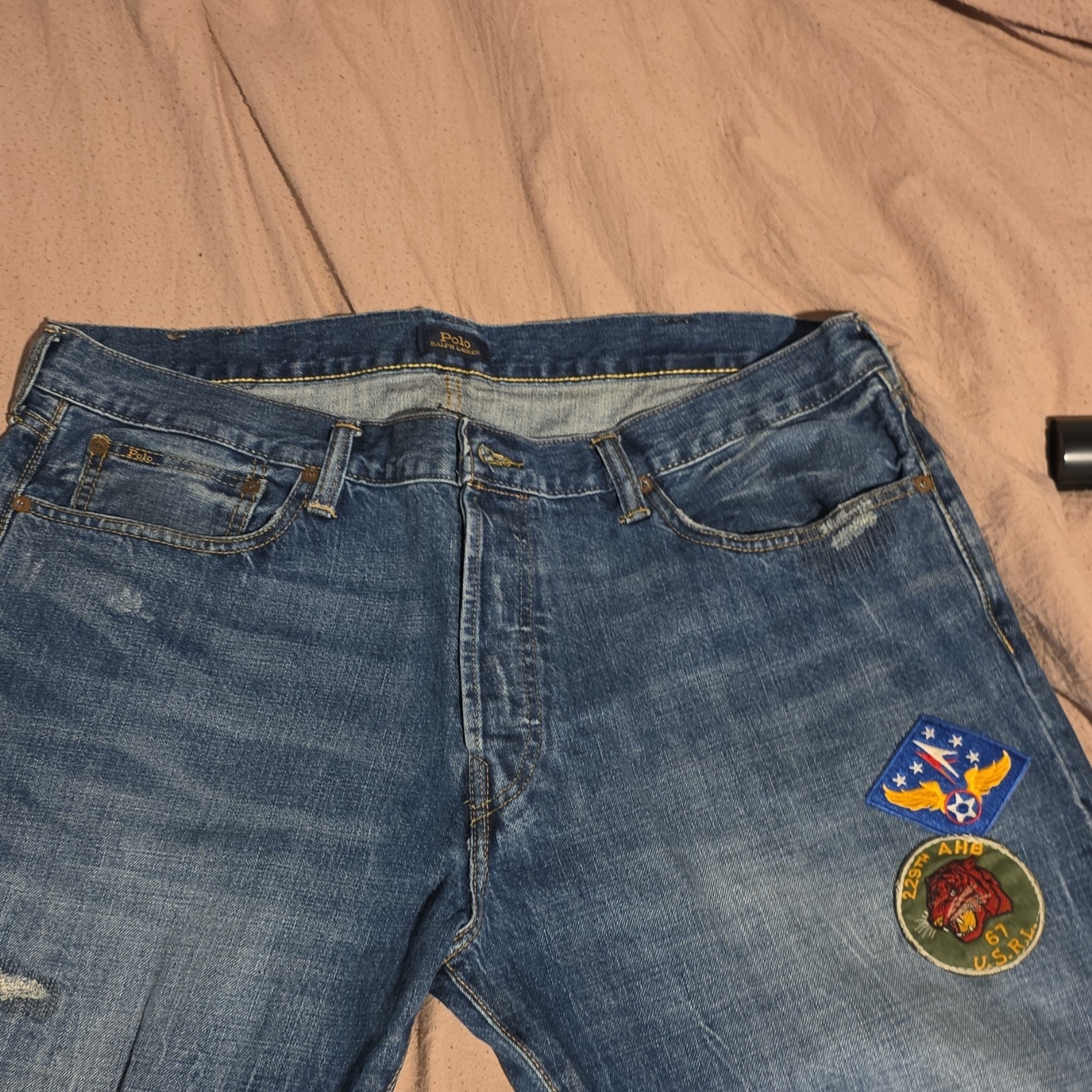 Polo Ralph Lauren Straight Patchwork Distressed B… - image 1