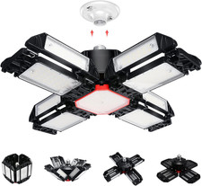 180W LED Garage Light 18000LM 12 Panel Deformable E26 Shop Ceiling Lamp