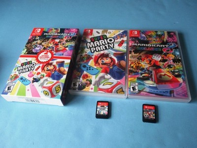 Mario Kart 8 Deluxe + Super Mario Party Double Pack Nintendo Switch Games w/Box