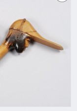 Very Rare Nubian Parasol Umbrella With Long Metal Spikes And Finial, 37  Long