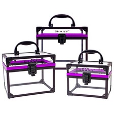 SHANY Clear Cosmetics and Toiletry Train Case...