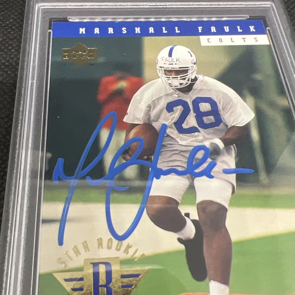 Marshall FAULK 1994 UPPER DECK #7 签名亲笔签名新秀卡 PSA 签名  — 第 4/4 张图片