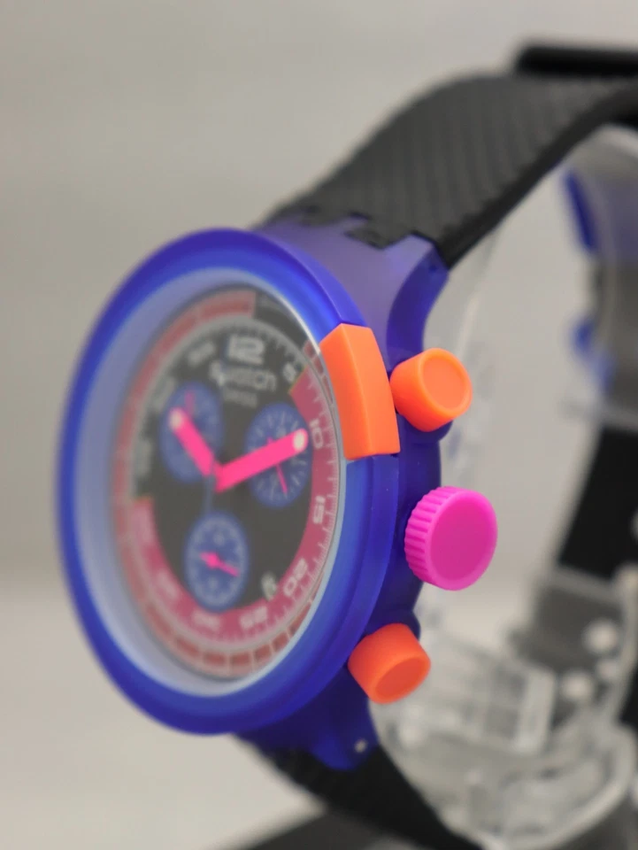 SWATCH Swiss Big Bold Blue Men's Watch. - Image 4 of 4