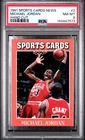 144447573 Michael Jordan 1991 Sports Cards News #2 PSA 8