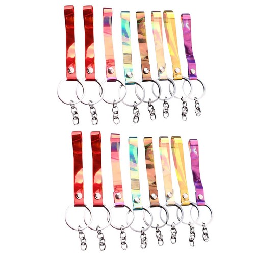 16Pcs Simple Plastic Hanging Rope Key Chain Rings Bag Pendant | eBay UK
