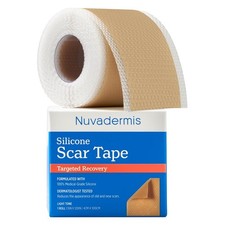 NUVADERMIS Silicone Scar Tape Roll Medical Grade Sheets for Keloid Scars 1 Pack