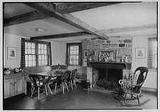 Photo:Stockton New Jersey Mrs John Taylor 1944 Kitchen Interior Fireplace
