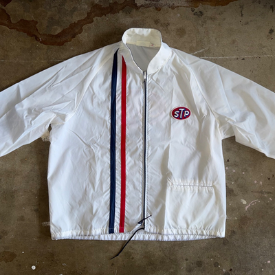 STPレーシングジャケット 70s VINTAGE STP MOTOR OIL NYLON RACING TEAM JACKET SZ L ZIP UP