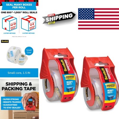 Heavy Duty Packaging Tape 2 Inches x 800 Inches Clear 2 Count Strong Adhesion