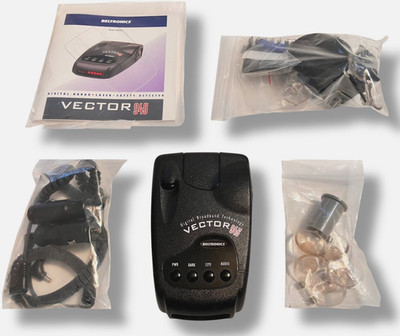 Beltronics Vector 945 Radar Detector w/ Mount 12V Adapter Manual Tested Works