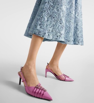 Gucci Seraphine 75MM Leather Slingback Pumps size 40 Retail $1450