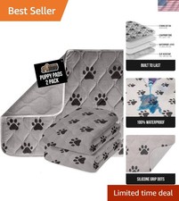 Washable Puppy Pads, 28x18 Pack of 2, Slip Resistant Dog Crate Mat, Waterproo...