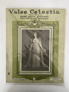 1915 Valse Celestia Sheet Music Anita Stewart “Celestia” The Goddess Silent Film
