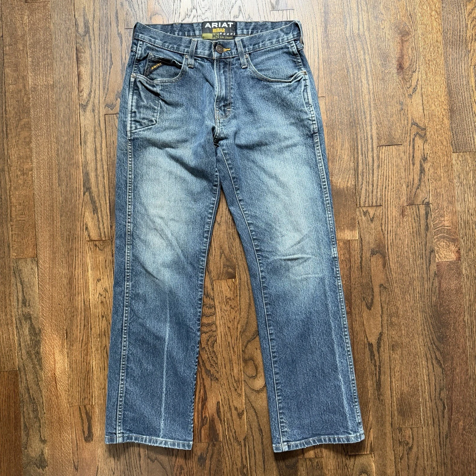 Men’s Ariat Rebar M5 Slim Straight Jeans Size 30x30 Western Cowboy