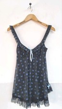 Urban Outfitters Black Lace Trim Floral Slip Dress Camisole, Size Small.