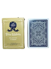 Vtg Blue Ribbon 323 Playing Cards Blue Rosette U.S Playing Card Co Cinci USA