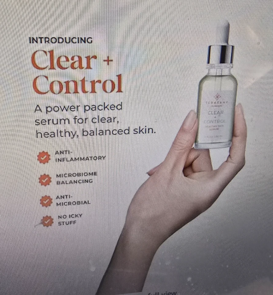 5 Terasana Clear + Control Healthy Skin Serum 1 Fl Oz NEW IN BOX -CBG Squalane - Image 4 of 4