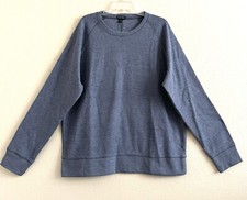 NEW  MENS XL  Banana Republic Knit Crew Sweatshirt Shirt Long Sleeve  Blue