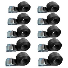 USA 10 Pack 1" x3ft Cam Buckle Endless Lashing Strap for Motorcycle Bicycle Boat