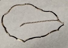 Vintage Goldtone Belly Body Chain Bar Link Belt MCM 44  Fashion Adjustable