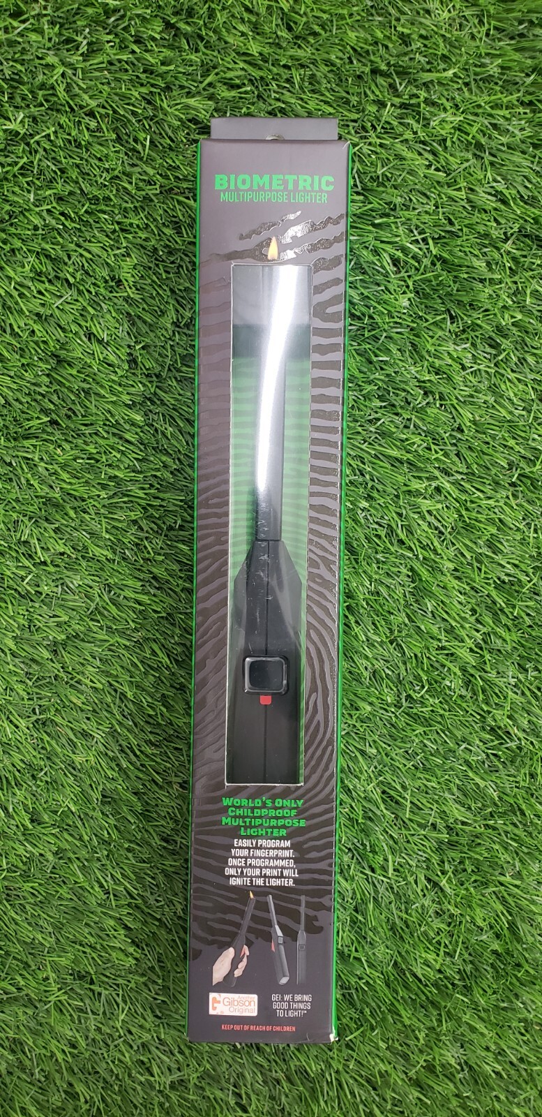 Black Biometric Fingerprint Multipurpose BBQ  Lighter -refil