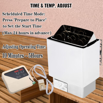 6KW Sauna Heater Electric Dry Stainless Steel Sauna Stove Max.317 Cubic  Feet | eBay