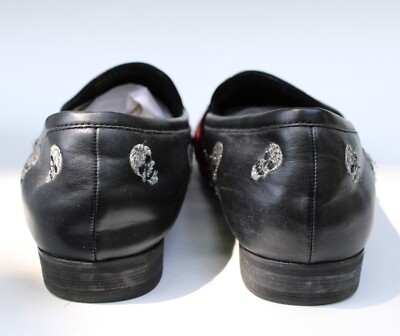Mens Steve Madden Requiem Loafer Embroidered Skulls Black  display picture 1