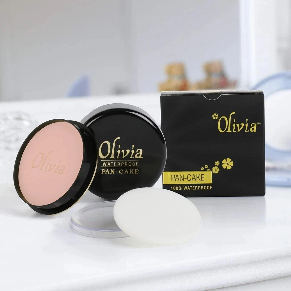 Olivia Waterproof Cream Pan Cake Fresh Peach Makeup Concealer 25g, Shade No.23 - Image 3 of 3