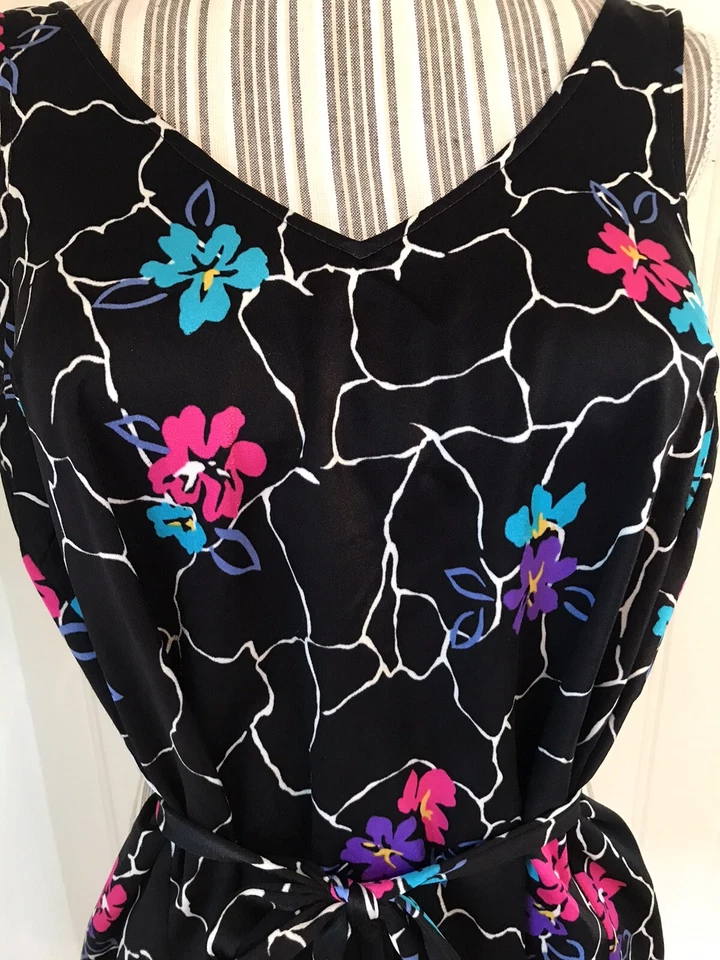 Traje de baño vintage Maxine Hollywood de una pieza falda floral EE. UU. Power 18 Foto 3 de 4