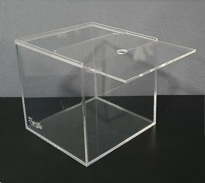 8L Nano Aquarium Acryl Aquarium Schiebedeckel Brutbox 20x20x20cm