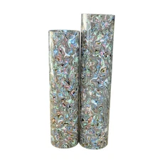 2Pcs 0.5mm Drum Wrap Musical Instrument Deco Sheet 10x60 16x60 Abalone